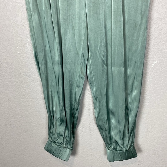 Zara metallic green sateen joggers - Picture 4 of 6